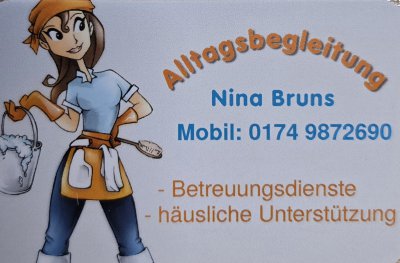 Logo Nina Bruns   Haushaltshilfe und individuelle stundenweise Betreuung