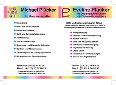 Logo Eveline Plücker - Organisations-Coach/Unterstützung im Alltag und Demenzbetreuung